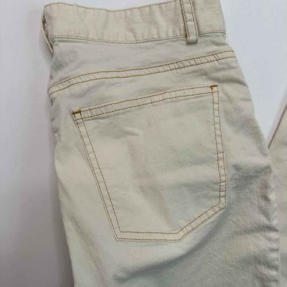 Eileen Fisher Petites Cream Denim Skinny Jeans - Picture 2 of 8